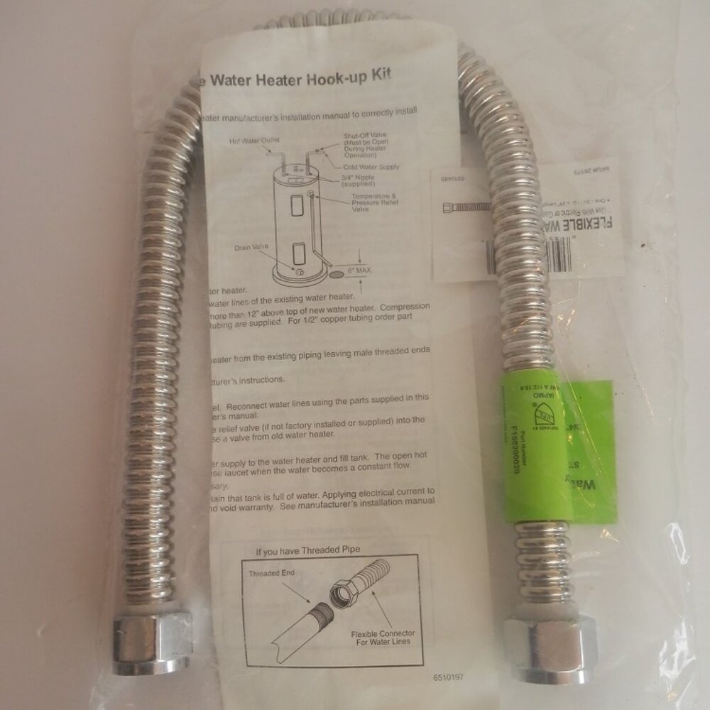🔧 1" FIP Corrugated Super-Flex Water Heater Connector - 1" ID (18" Length) 🔧